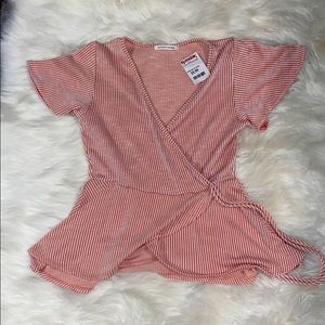 V neck crossed blouse